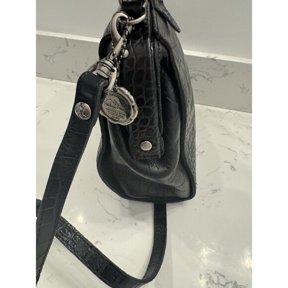 Patricia Nash Leather Crocodile Embossed Nela Frame Tote Black 10th Anniversary - Picture 7 of 16